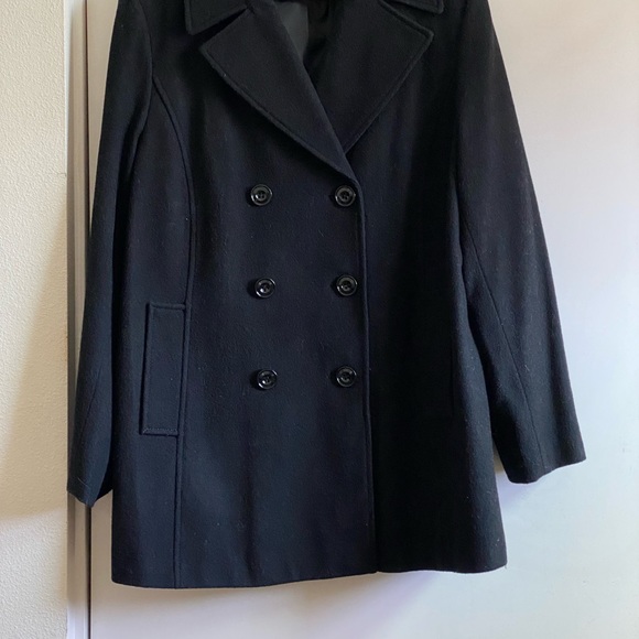 Gently Worn Jones New York Black Pea Coat - Picture 7 of 7